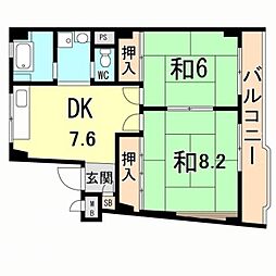 間取図画像 2DK