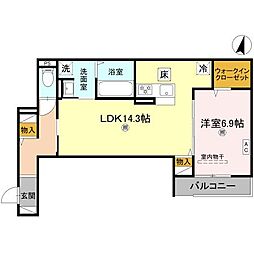 間取図画像 1LDK