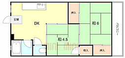住吉苑 2DKの間取図画像