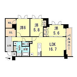 ミレーネ神戸住吉本町 3階