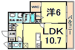 間取図画像 1LDK