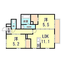 間取図画像 2LDK
