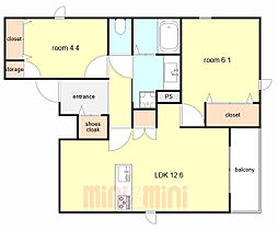 間取図画像 2LDK