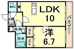 間取図画像 1LDK