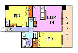 間取図画像 2LDK