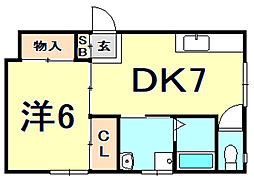 間取図画像 1DK