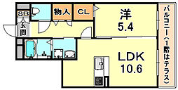 間取図画像 1LDK