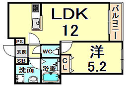 間取図画像 1LDK