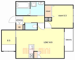 間取図画像 1SLDK