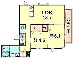 シャーメゾン芦屋親王塚 3階/301