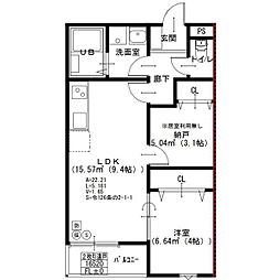 大阪市淀川区加島1丁目アパート 1SLDKの間取図画像
