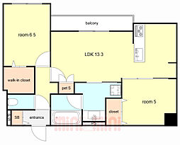 間取図画像 2LDK