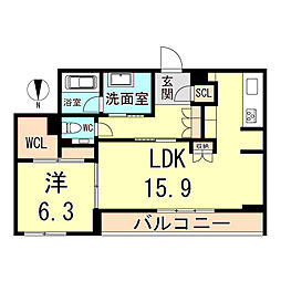 間取図画像 1LDK