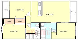 間取図画像 3LDK