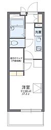 レオパレスインテリスタ 1Kの間取図画像