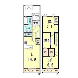 Ｄ−ｒｏｏｍ大鹿 1階