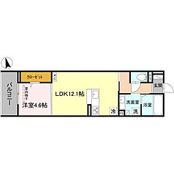 FIELD COURT 1LDKの間取図画像