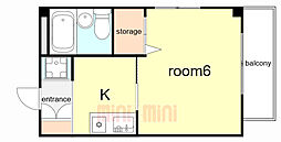 メゾンド須磨寺 1Kの間取図画像