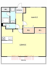 フォーラムノリタケ2 1LDKの間取図画像