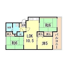 ヴァンベール桜台 3LDKの間取図画像