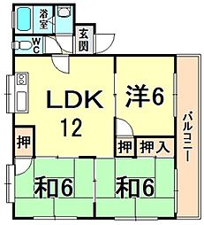 ルミエール水明 3LDKの間取図画像