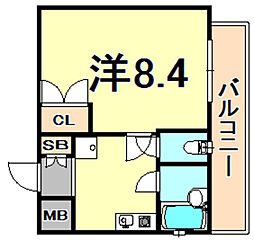 グランシャリオWEST 1Kの間取図画像
