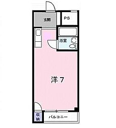 ハイツホリディ ワンルームの間取図画像