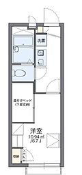 レオパレスエイト佃 1Kの間取図画像