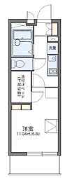 エクセル御幣島 1Kの間取図画像