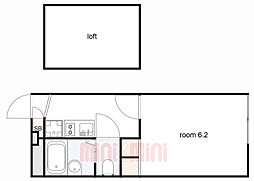 レオパレスソレイユ野里 1Kの間取図画像