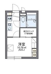 レオパレス杭瀬北新町1 1Kの間取図画像