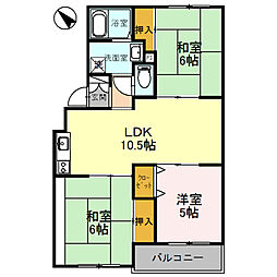 メゾン鈴原 3LDKの間取図画像