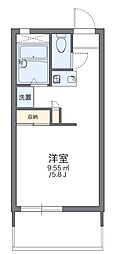 レオパレスツインズ加島弐番館 1Kの間取図画像