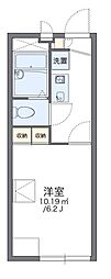 レオパレスウエストリバー 1Kの間取図画像