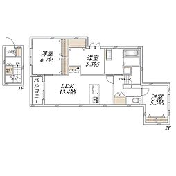 (仮称)伊丹市平松6丁目へーベルメゾン 3LDKの間取図画像