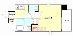 Live Flat Tsukamoto 1Kの間取図画像
