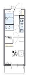 レオパレスエスペランザ 1Kの間取図画像