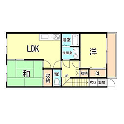 アーバングロウス千船 2LDKの間取図画像