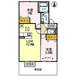 ロイヤルハイム 2LDKの間取図画像
