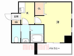 フェアリーコート歌島橋 1Kの間取図画像