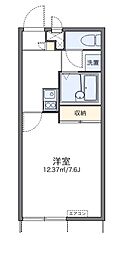 レオパレスメゾンマドレーヌ 1Kの間取図画像
