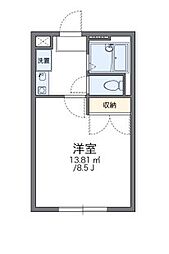 レオパレスプランドール 1Kの間取図画像