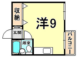メゾン・ド・ソレーユ ワンルームの間取図画像