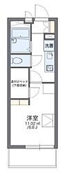 レオパレスイルニード2 1Kの間取図画像