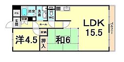 ハイネス・アオノ 2LDKの間取図画像
