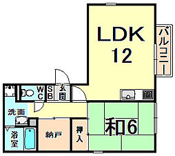カサグランデ 1SLDKの間取図画像