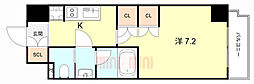 TheParkhabio塚本 1Kの間取図画像