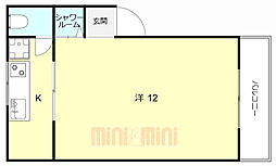 日の出マンション 1Kの間取図画像