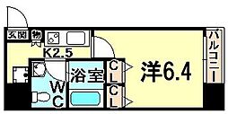 SWISS立花 1Kの間取図画像