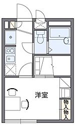 レオパレス杭瀬北新町1 1Kの間取図画像